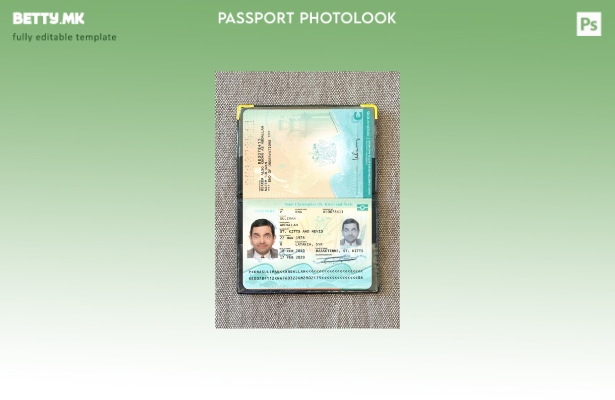 Модерен стил на шаблон за слика за пасош за Свети Китс и Невис